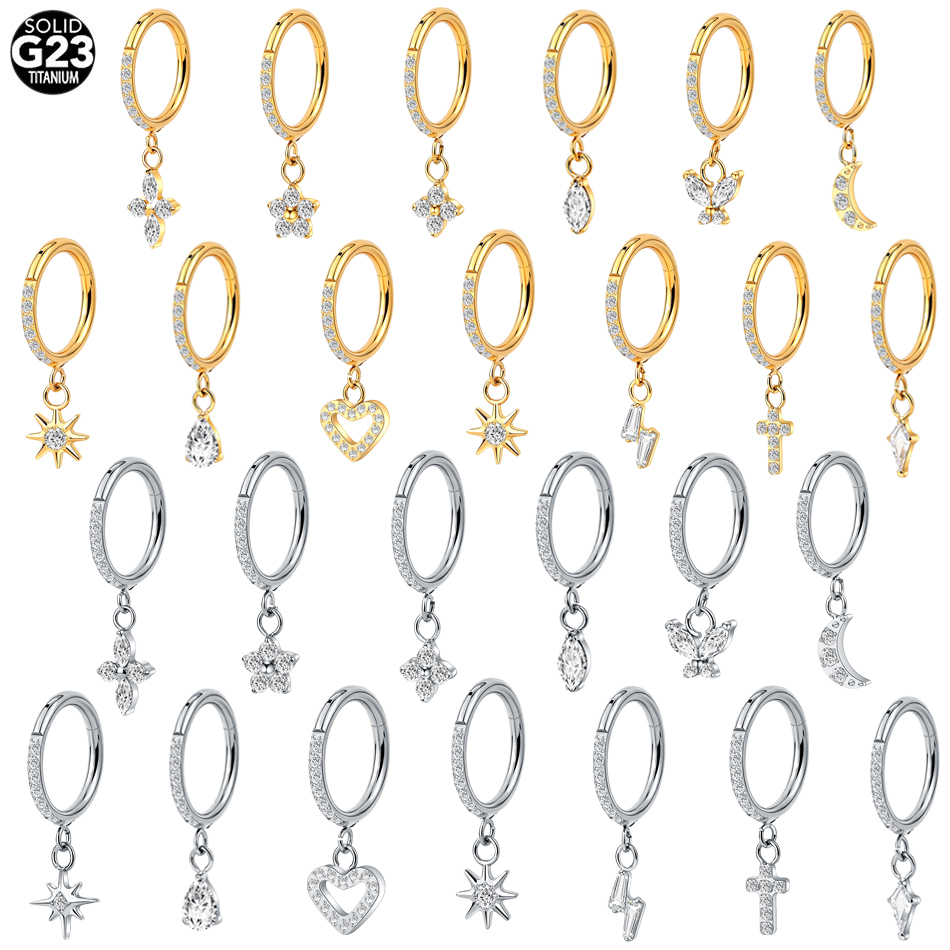 Body Jewelry Trend - 5er-Set Titan-Zirkonia-Creolen für Damen – Trendiger