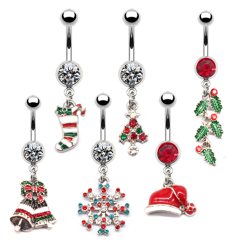 Body Jewelry Factory - Weihnachten Serie Nabel Ring Für Frauen