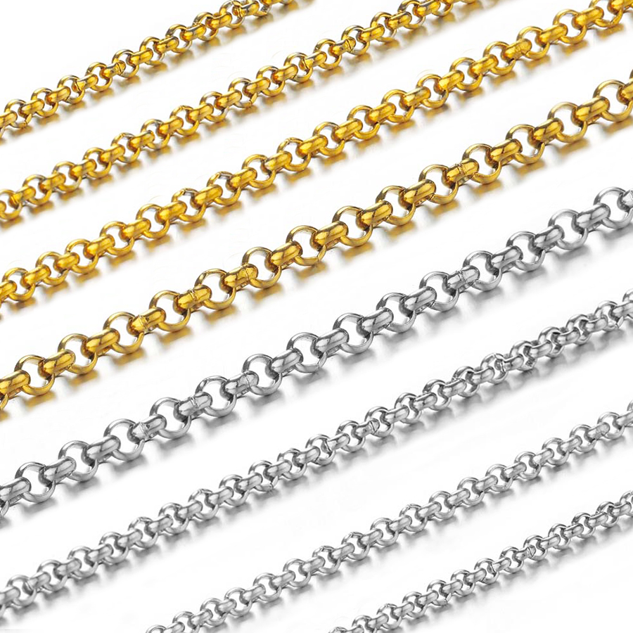 Body Jewelry Outfit - 1 Meter 2-4mm Edelstahl O-förmige Kleinkreiskette