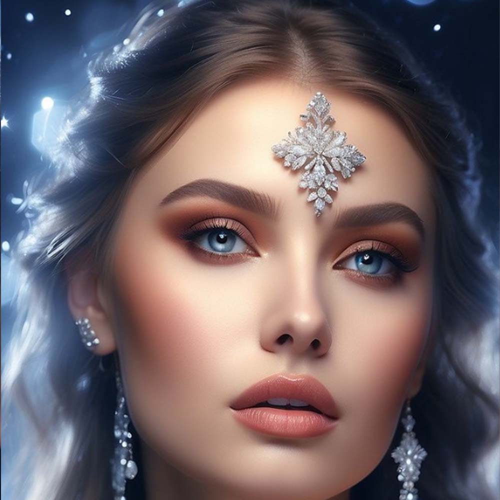 Body Jewelry Trend - Stonefans 1 Stück geometrische Stirn-Aufkleber, indische