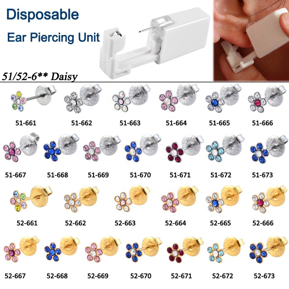 Body Jewelry Factory - 1pc sterilisierte Einweg-Sicherheits-Ohr-Nasen-Piercing-Gerät Werkzeug maschinen ohne