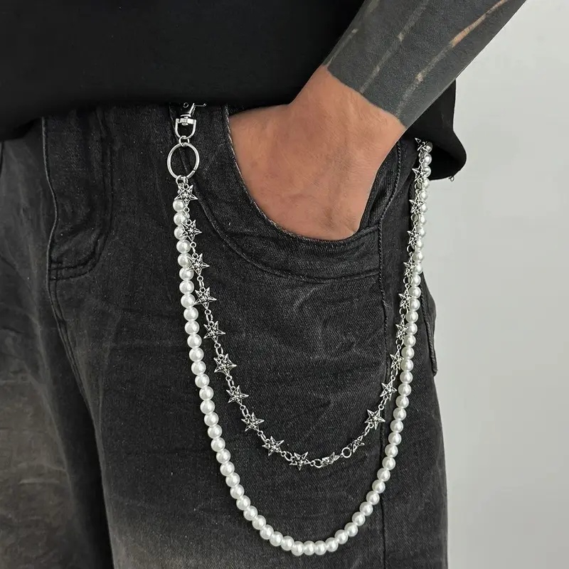 Body Jewelry Trend - Salircon Vintage Punk Metall Pentagramm Hosen-Gürtelkette