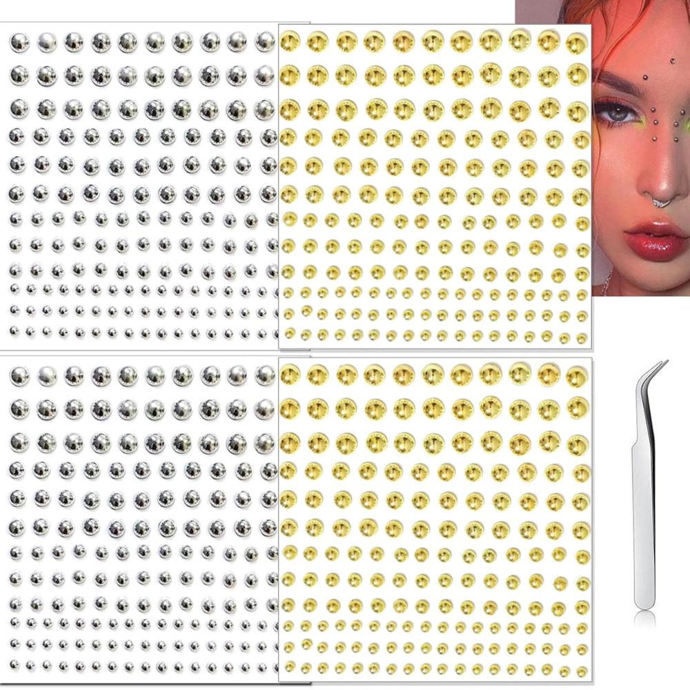 Body Jewelry Lip Ring - 661-teiliges Set: Selbstklebende Gesichts- und Lippenpiercings,