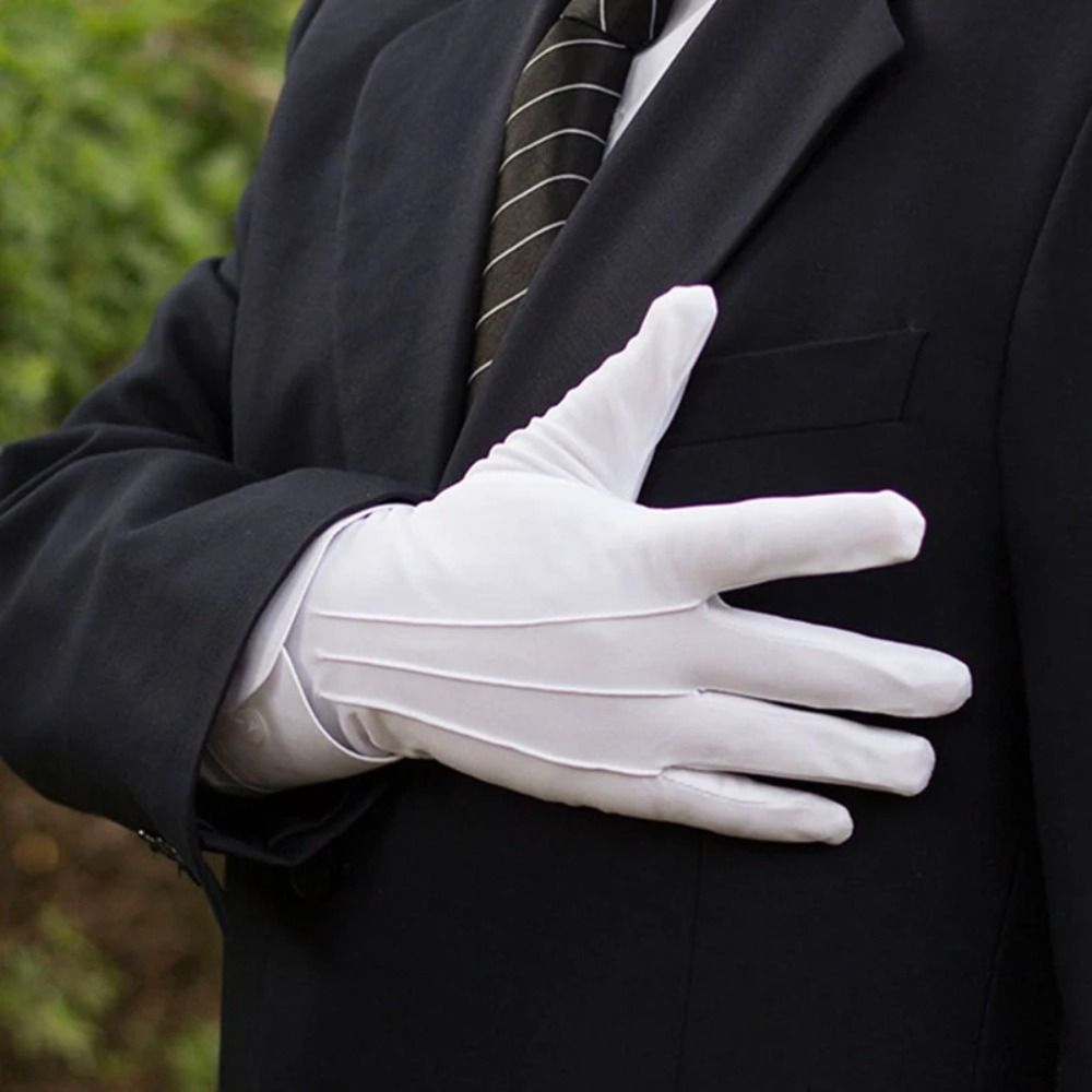 Body Jewelry Websites - Weiche weiße Baumwollhandschuhe, dünne Hand, feuchtigkeitsspendende