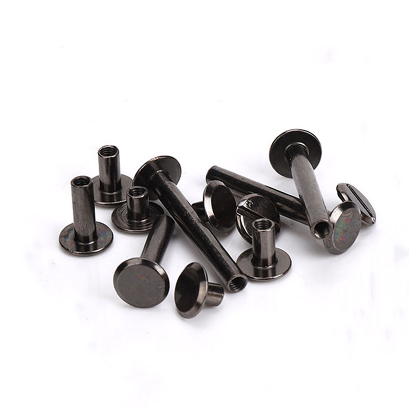 Body Jewelry Chicago - 10 Stück Metallpistole, schwarze Bindung, Chicago-Schrauben,