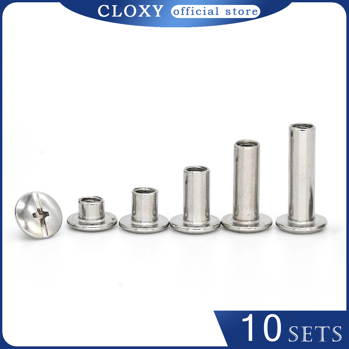 Body Jewelry Chicago - 10 Sets Edelstahl-Bindung Chicago-Schrauben M3 M4