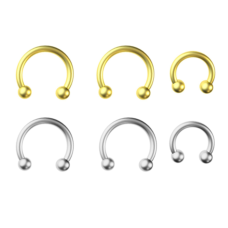 Body Jewelry Lip Ring - 5 Stück/Set Edelstahl 18G Hufeisenförmige Barbell