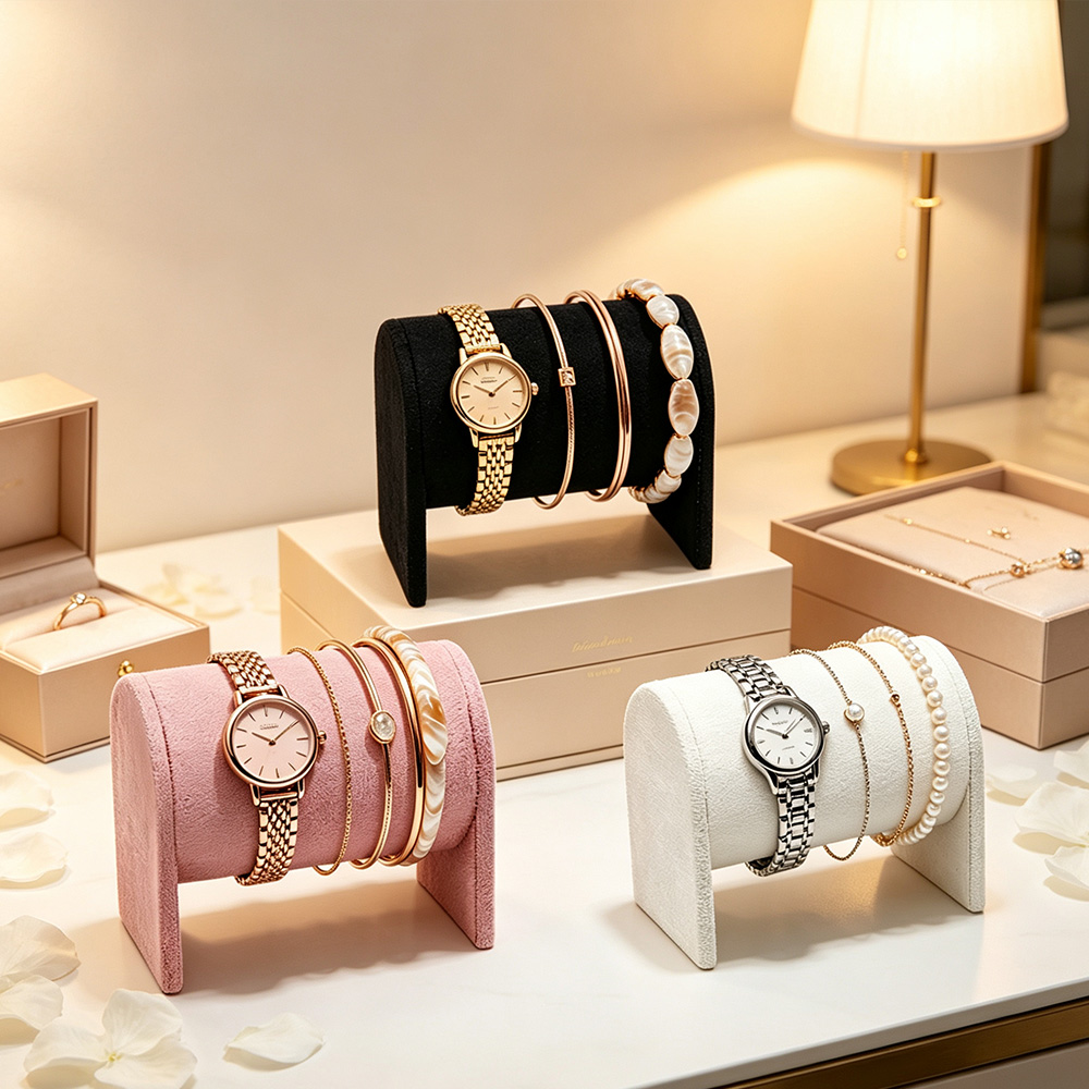 Body Jewelry Websites - Uhrenarmband-Präsentationsständer, einlagiger Schmuck-Organizer, Perlenarmband- und Armreif-Displayständer