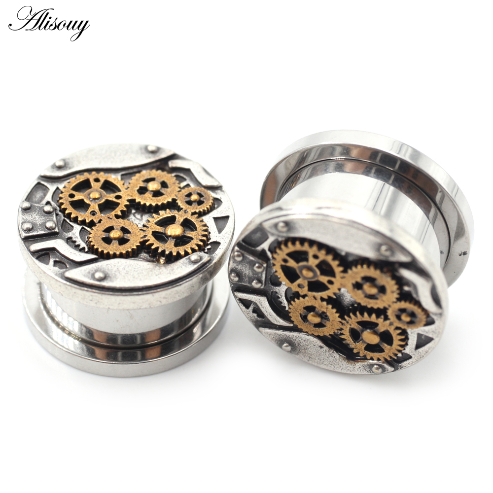 Body Jewelry Factory - Alisouy 2PCS Punk Maschine Getriebe Gewinde