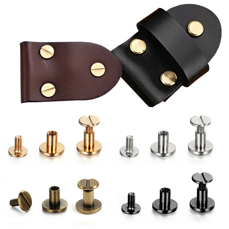 Body Jewelry Chicago - 10Sets/20Pcs Flache Gürtel Schrauben Nagel Nieten