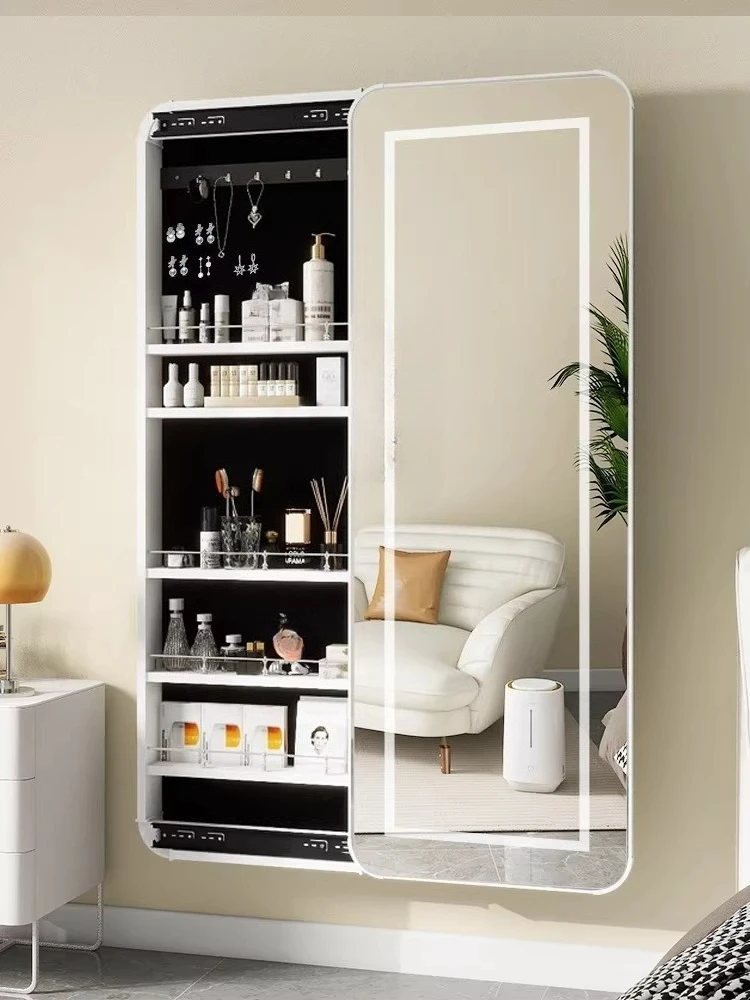 Body Jewelry Storage - Versteckter Push-Pull-Ganzkörperspiegel, Schmuckaufbewahrung, Ankleidespiegel, Schrank, integrierter
