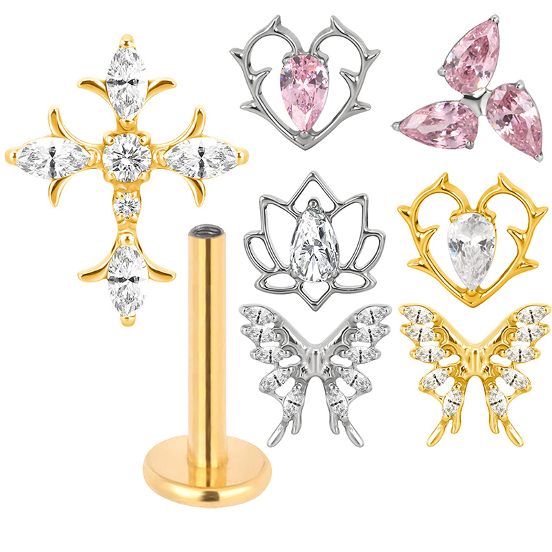 Body Jewelry Factory - ASTM F136 Titan Ohr PIERC Schmetterling