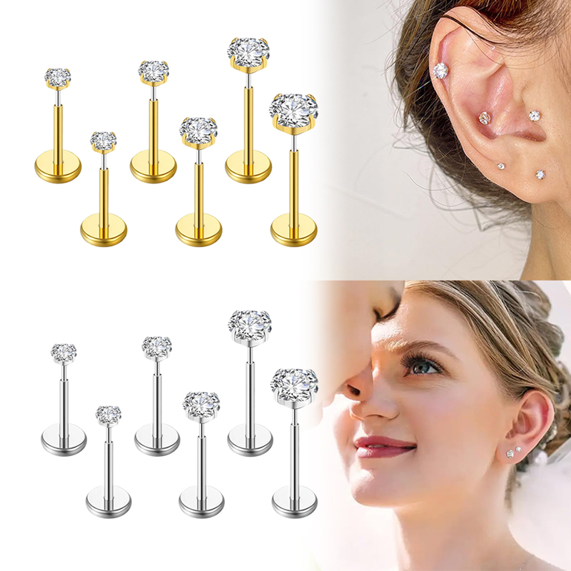 Body Jewelry Lip Ring - 20G/18G/16G Chirurgischer Edelstahl Gewindelose Nasenseptumringe Tragus
