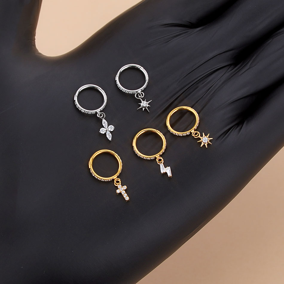 5er-Set Titan-Zirkonia-Creolen – Body Jewelry Trend Bewertung und Preis