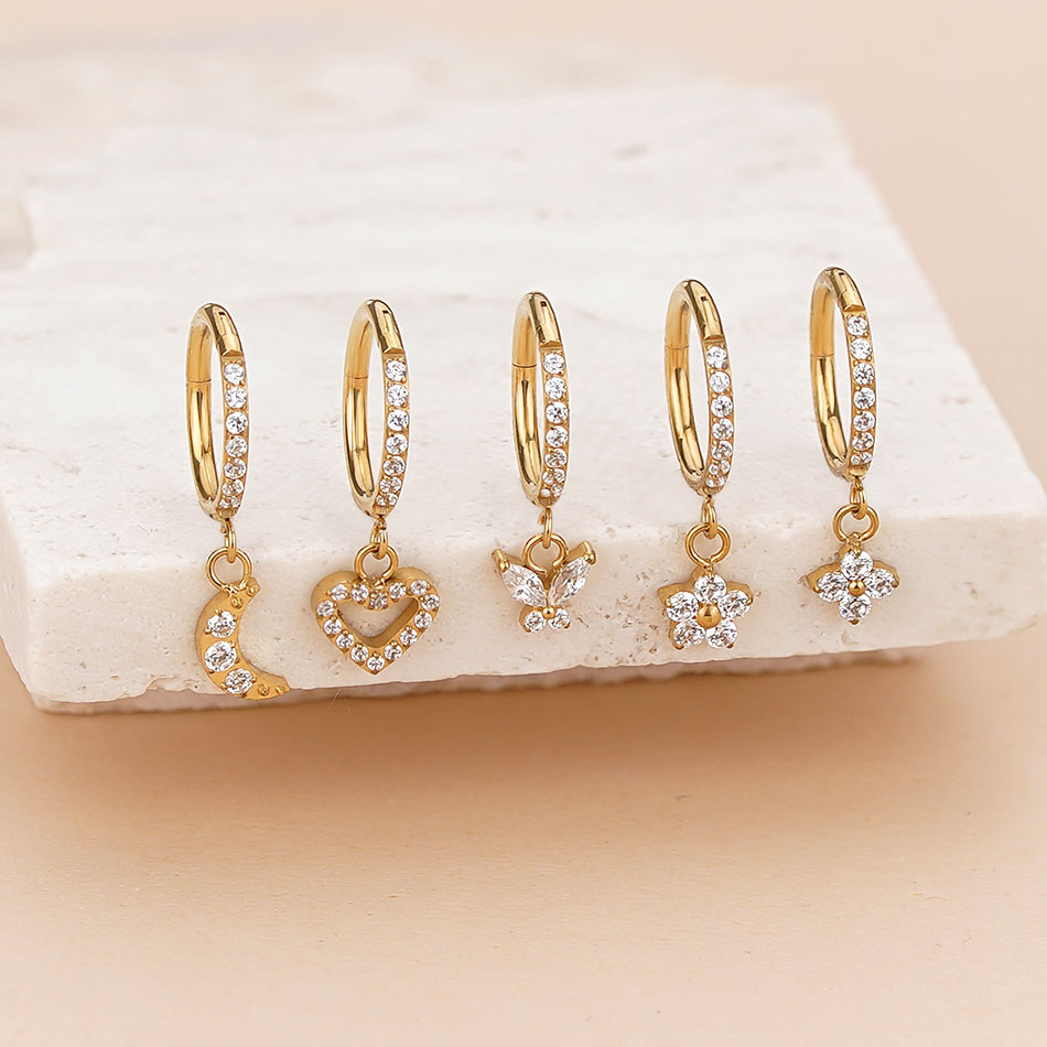 5er-Set Titan-Zirkonia-Creolen – Body Jewelry Trend Bewertung und Preis