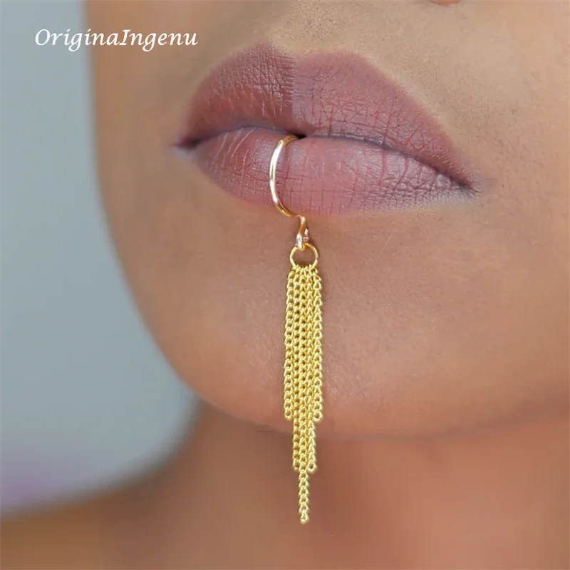 14K Gold gefüllte Kette Lippen – Body Jewelry Lip Ring Bewertung und Preis