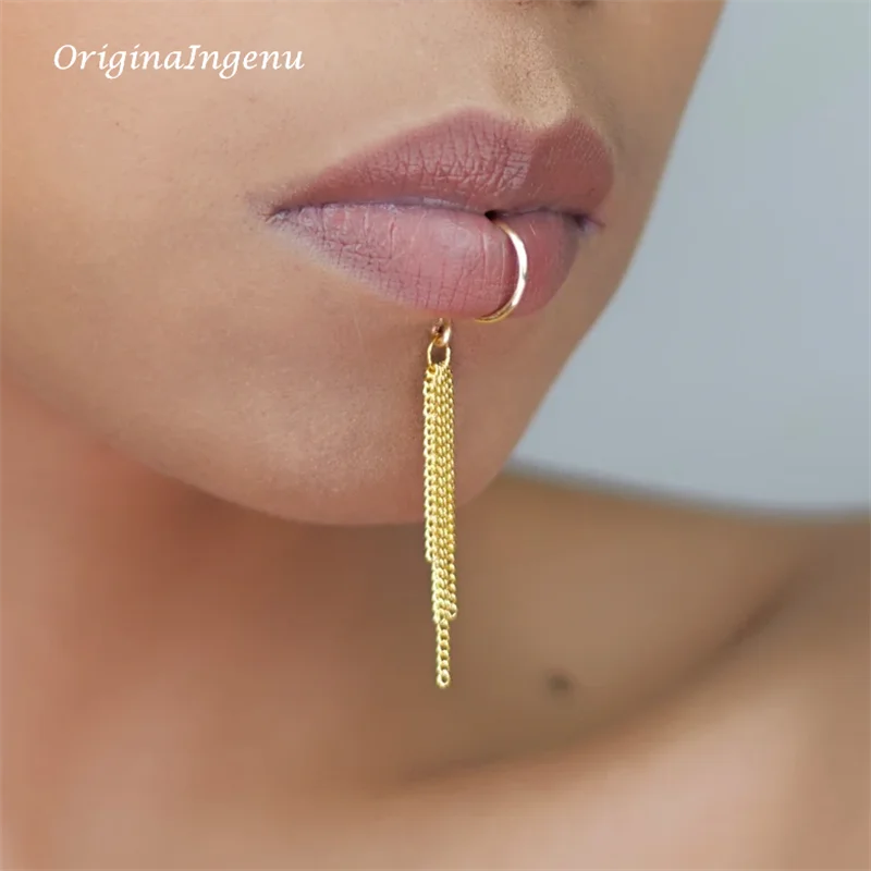 14K Gold gefüllte Kette Lippen – Body Jewelry Lip Ring Bewertung und Preis