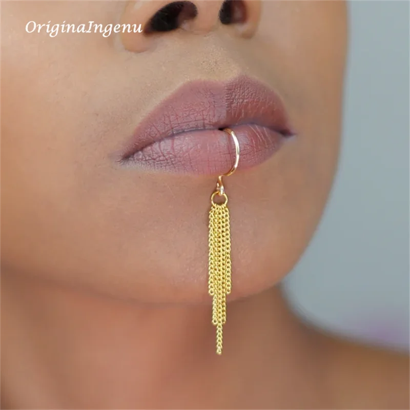 14K Gold gefüllte Kette Lippen – Body Jewelry Lip Ring Bewertung und Preis