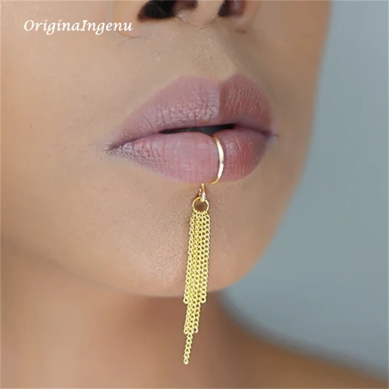14K Gold gefüllte Kette Lippen – Body Jewelry Lip Ring Bewertung und Preis