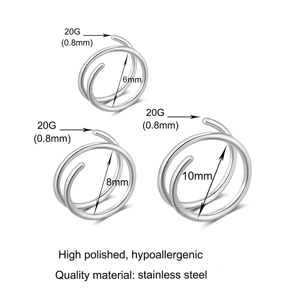 1 Stück Edelstahl 316 Doppelsp – Body Jewelry Lip Ring Bewertung und Preis