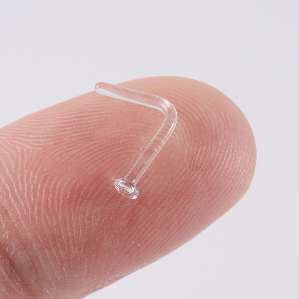 1PC Glas Nase Stud Transparent – Body Jewelry Storage Bewertung und Preis