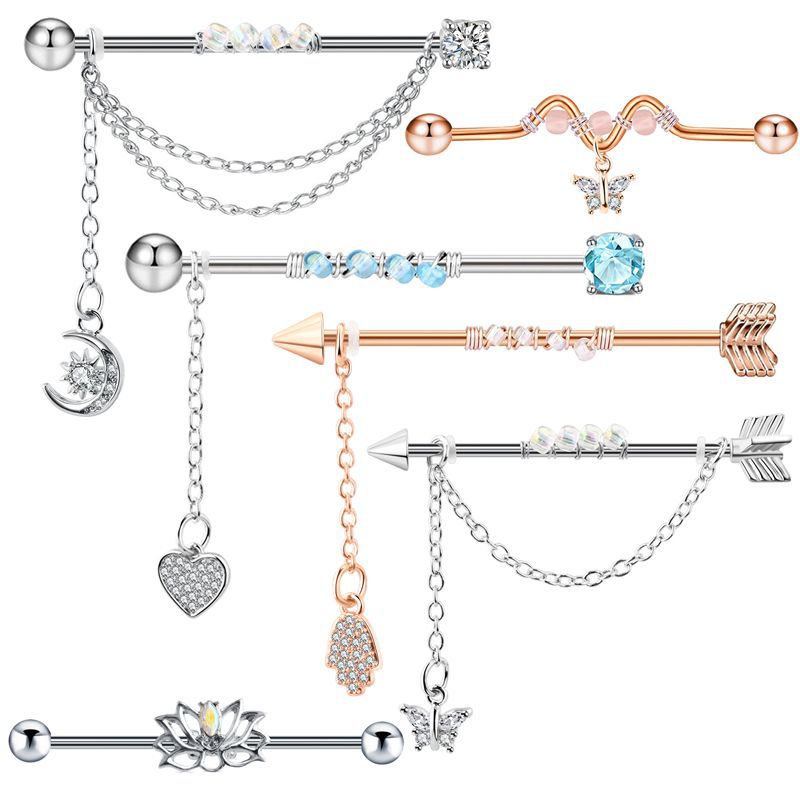 1PC Chirurgenstahl Industrial  – Body Jewelry Trend Bewertung und Preis