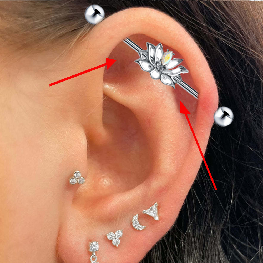 1PC Chirurgenstahl Industrial  – Body Jewelry Trend Bewertung und Preis