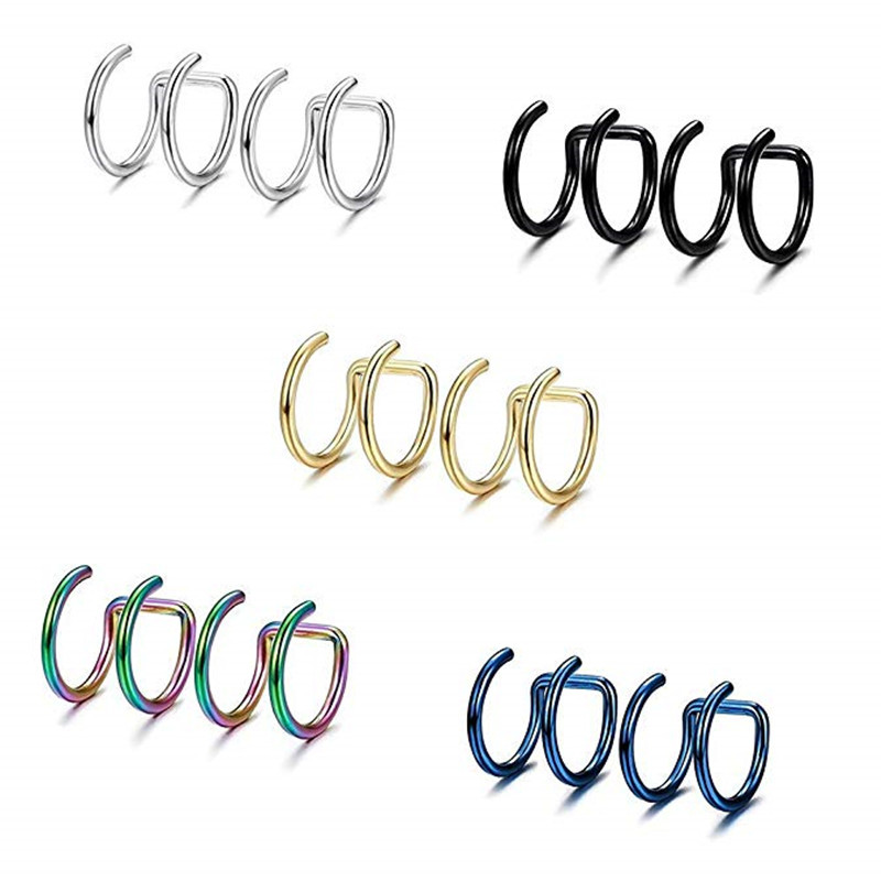 2 Stück 316L Edelstahl Clip-On – Body Jewelry Lip Ring Bewertung und Preis