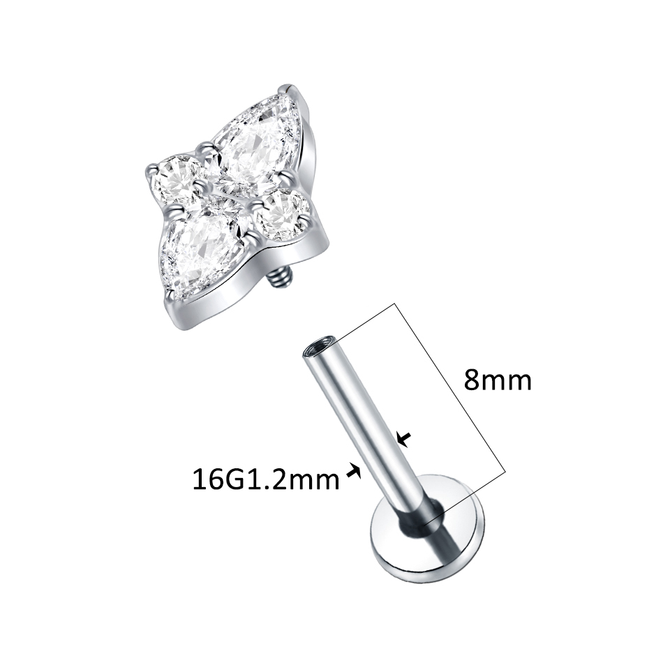 1pc Titan Labret Lippen stecke – Body Jewelry Trend Bewertung und Preis