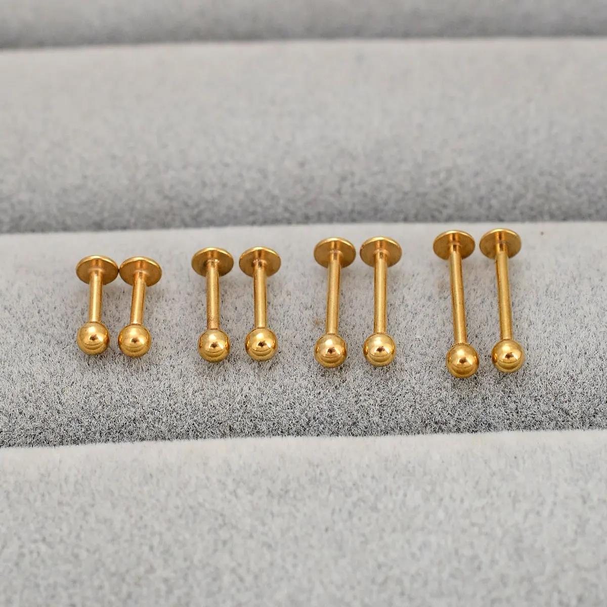 6/8/10/12 mm Edelstahl goldene – Body Jewelry Trend Bewertung und Preis