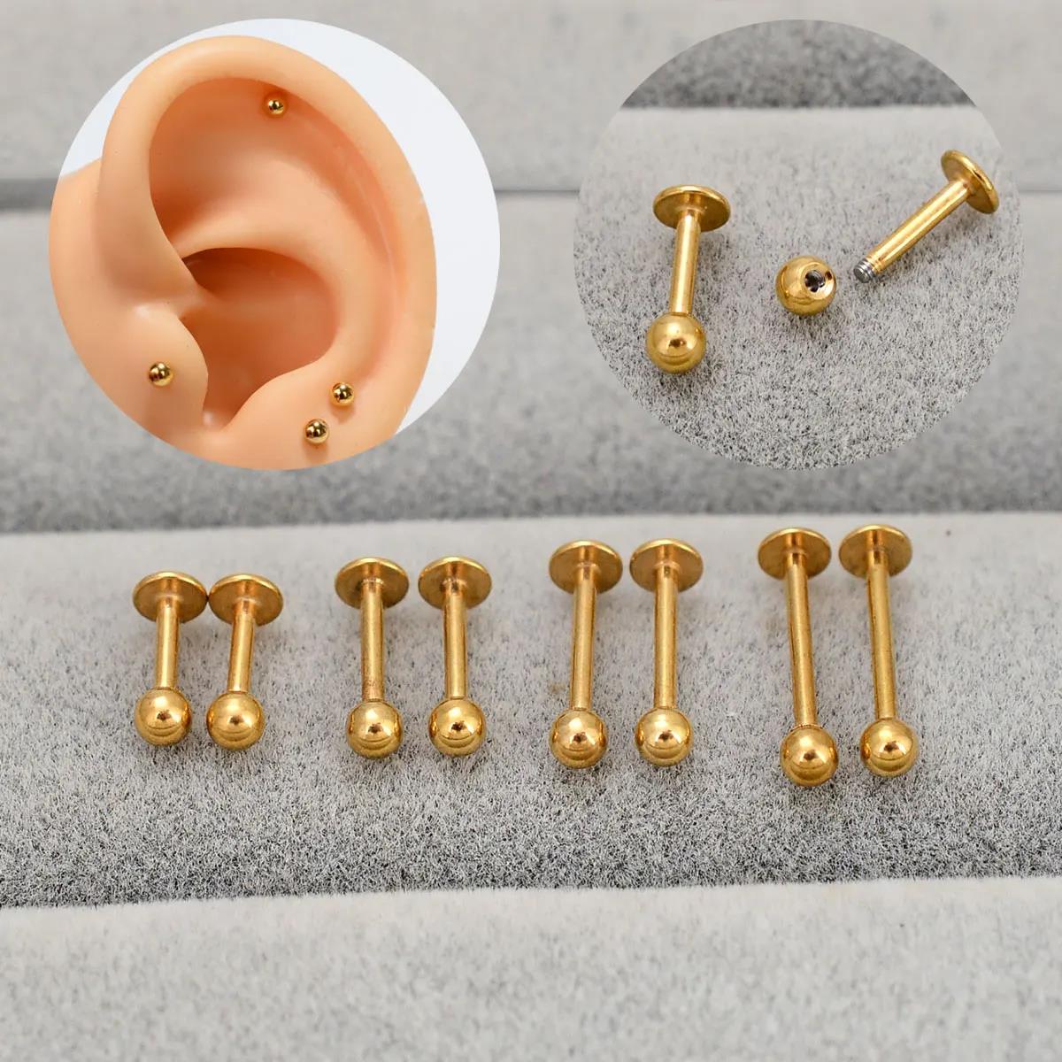 6/8/10/12 mm Edelstahl goldene – Body Jewelry Trend Bewertung und Preis