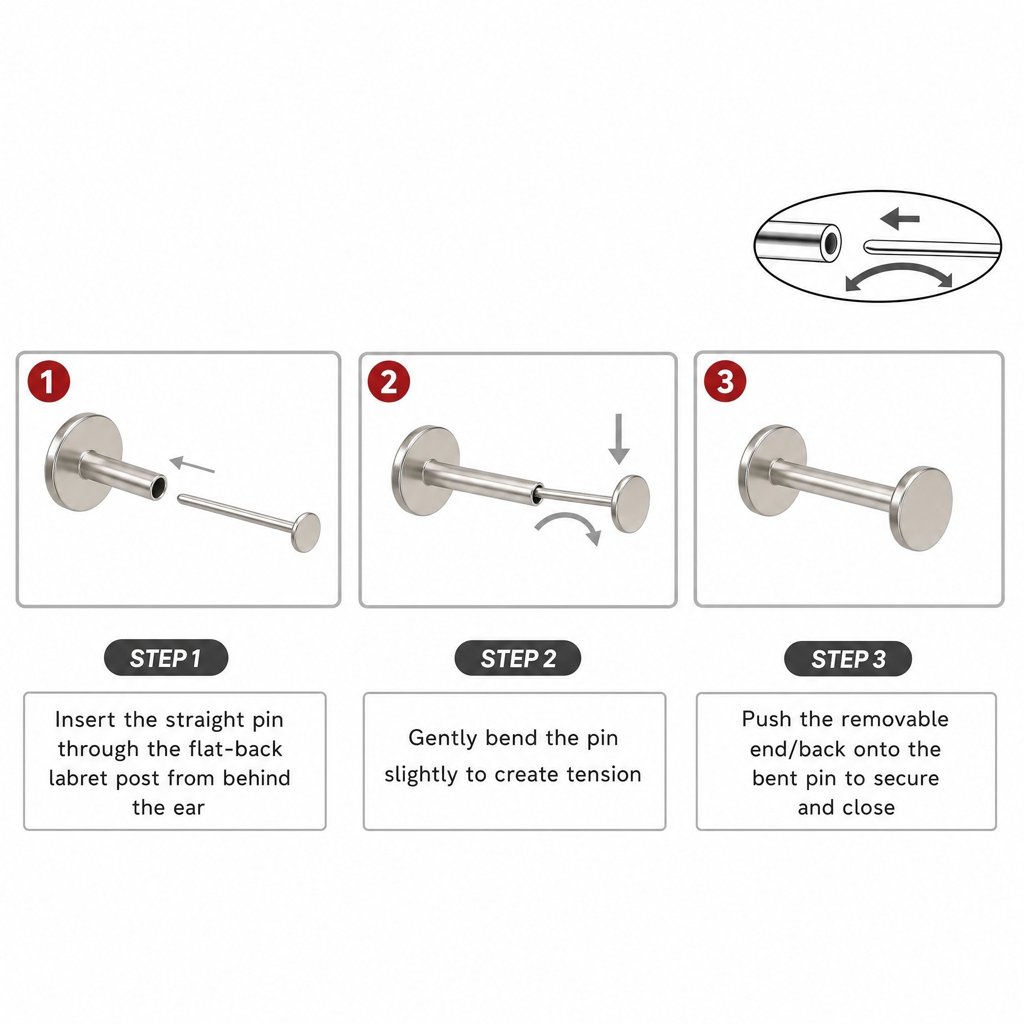 10 Stück ASTM F136 Titan Push- – Body Jewelry Lip Ring Bewertung und Preis