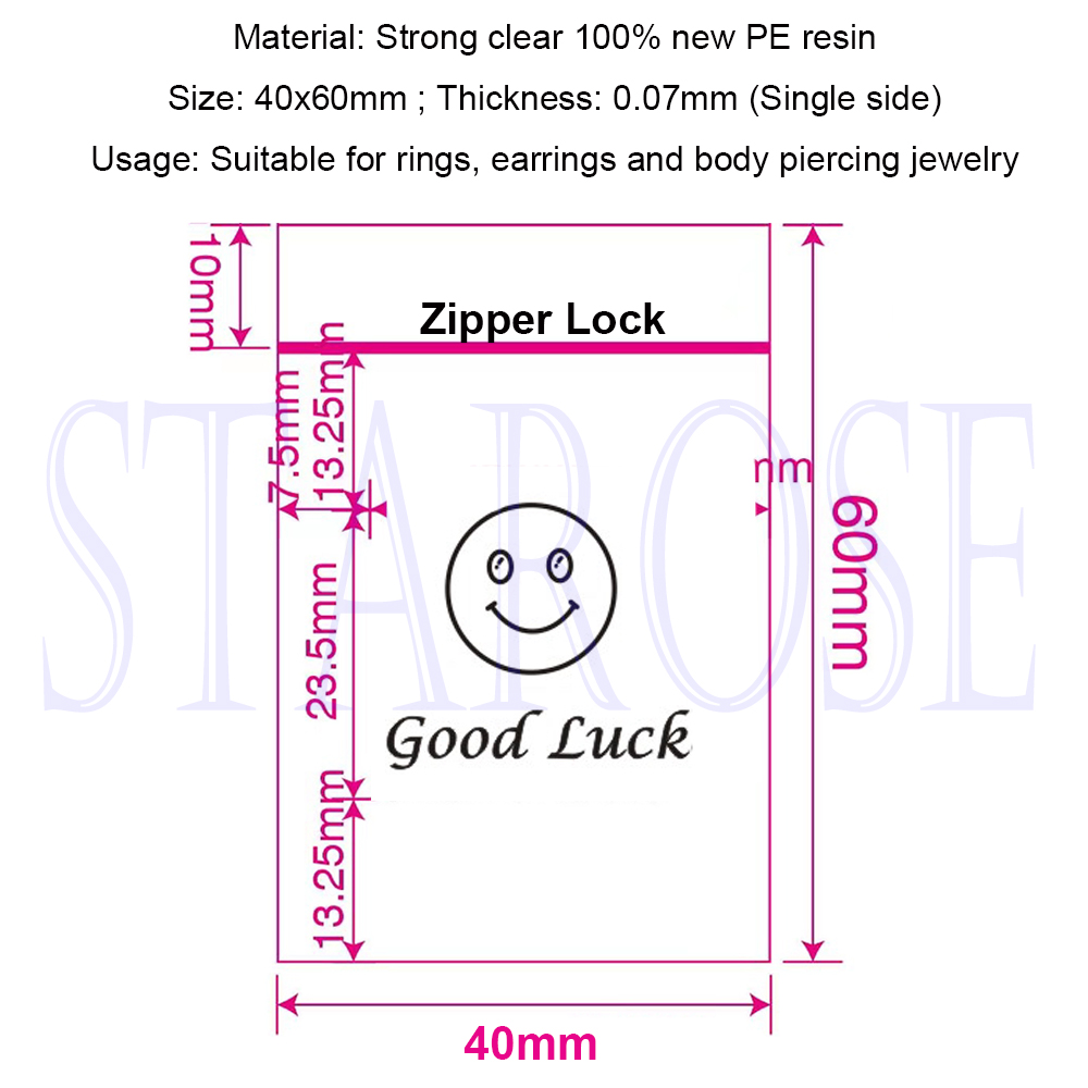 100 Teile/los 4x6cmm Klar Kuns – Body Jewelry Storage Bewertung und Preis