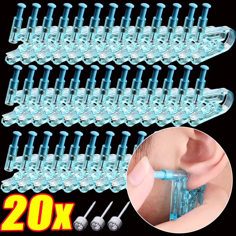 1/20 Stück Blaues Einweg-Ohrlo – Body Jewelry Factory Bewertung und Preis