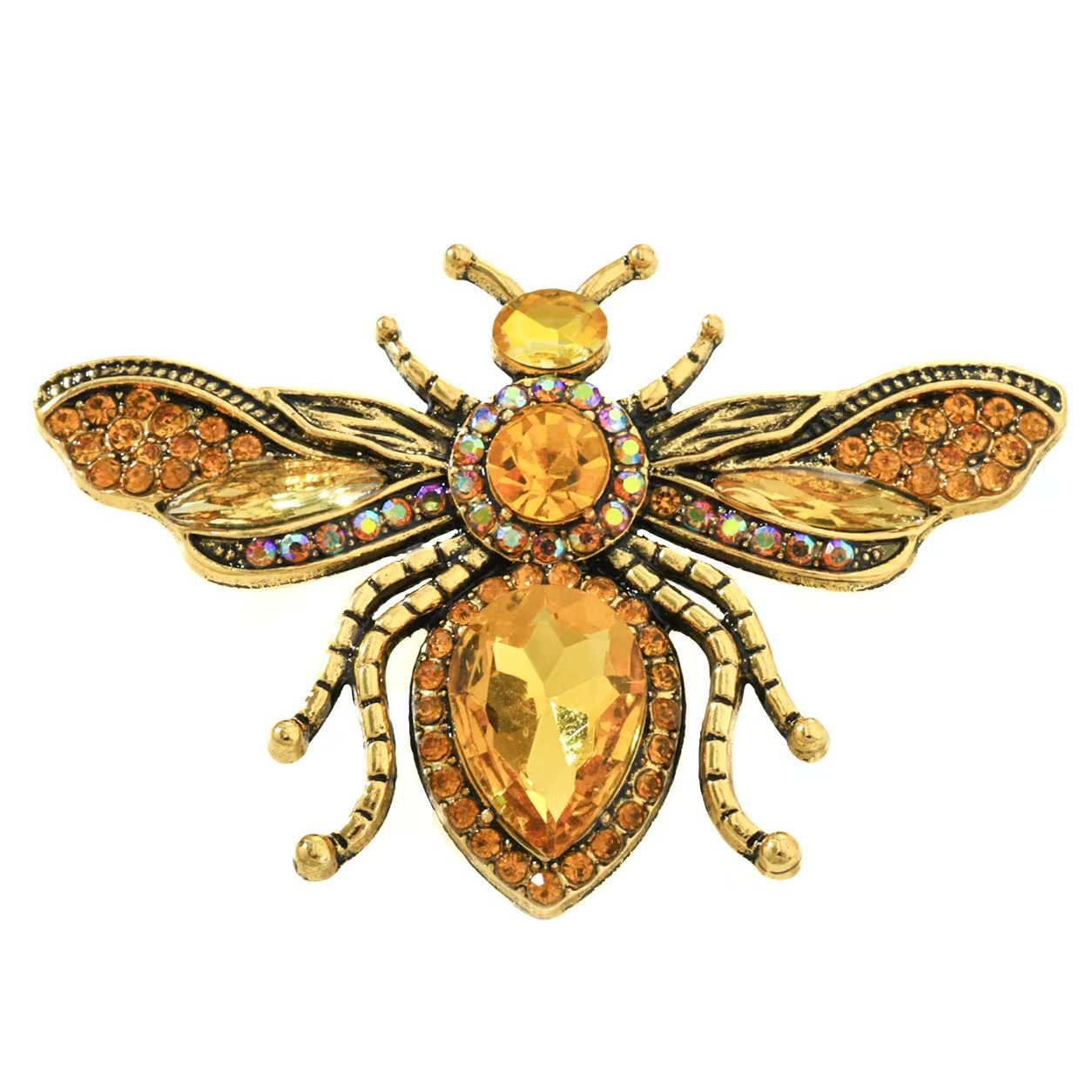 Retro-Bienenbrosche aus Gold,  – Body Jewelry Websites Bewertung und Preis